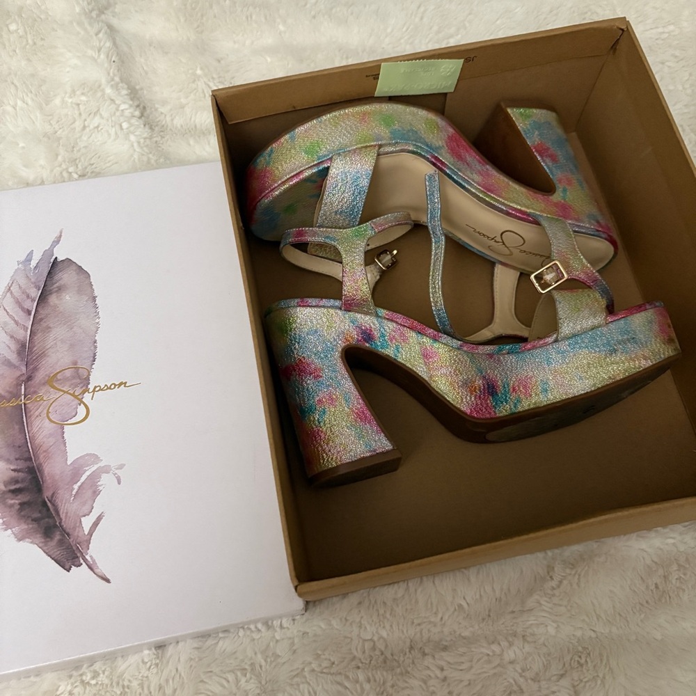 Jessica Simpson Multicolor Platform Sandals